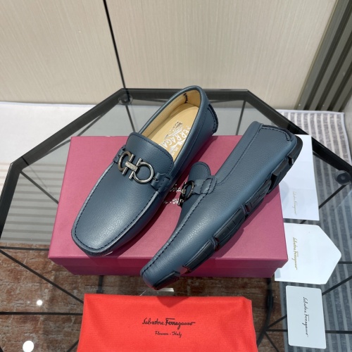 Cheap Salvatore Ferragamo Leather Shoes For Men #1156408 Replica Wholesale [$100.00 USD] [ITEM#1156408] on Replica Salvatore Ferragamo Leather Shoes