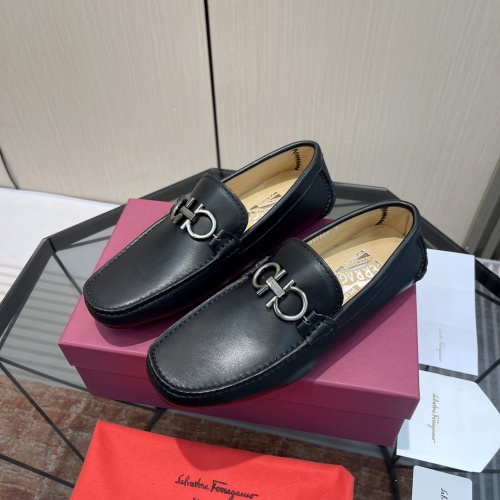Cheap Salvatore Ferragamo Leather Shoes For Men #1156409 Replica Wholesale [$100.00 USD] [ITEM#1156409] on Replica Salvatore Ferragamo Leather Shoes