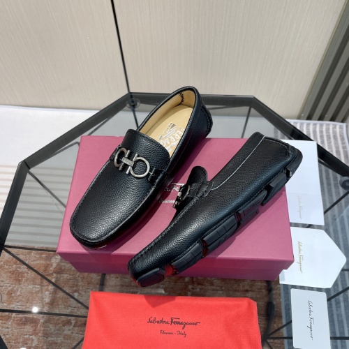 Cheap Salvatore Ferragamo Leather Shoes For Men #1156410 Replica Wholesale [$100.00 USD] [ITEM#1156410] on Replica Salvatore Ferragamo Leather Shoes