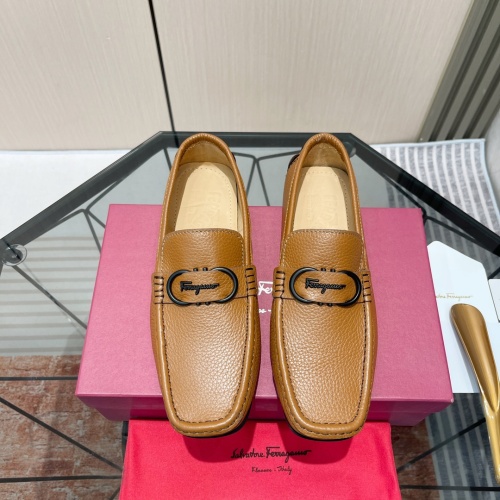 Cheap Salvatore Ferragamo Leather Shoes For Men #1156441 Replica Wholesale [$102.00 USD] [ITEM#1156441] on Replica Salvatore Ferragamo Leather Shoes