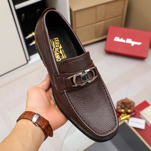 Cheap Salvatore Ferragamo Leather Shoes For Men #1156733 Replica Wholesale [$85.00 USD] [ITEM#1156733] on Replica Salvatore Ferragamo Leather Shoes