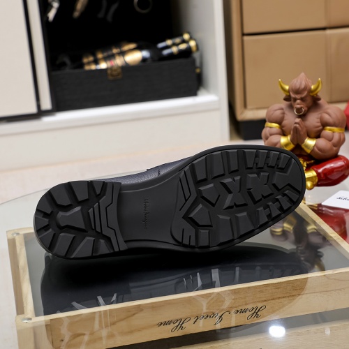 Cheap Salvatore Ferragamo Leather Shoes For Men #1156742 Replica Wholesale [$85.00 USD] [ITEM#1156742] on Replica Salvatore Ferragamo Leather Shoes