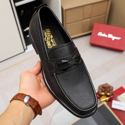 Cheap Salvatore Ferragamo Leather Shoes For Men #1156743 Replica Wholesale [$85.00 USD] [ITEM#1156743] on Replica Salvatore Ferragamo Leather Shoes