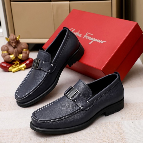 Cheap Salvatore Ferragamo Leather Shoes For Men #1156746 Replica Wholesale [$85.00 USD] [ITEM#1156746] on Replica Salvatore Ferragamo Leather Shoes
