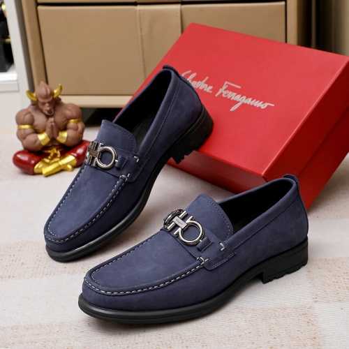 Cheap Salvatore Ferragamo Leather Shoes For Men #1156752 Replica Wholesale [$85.00 USD] [ITEM#1156752] on Replica Salvatore Ferragamo Leather Shoes