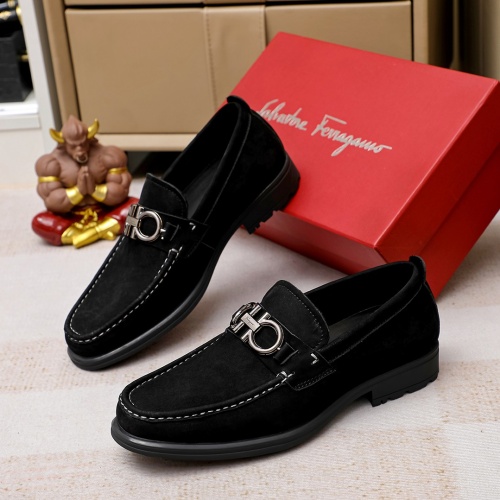 Cheap Salvatore Ferragamo Leather Shoes For Men #1156753 Replica Wholesale [$85.00 USD] [ITEM#1156753] on Replica Salvatore Ferragamo Leather Shoes