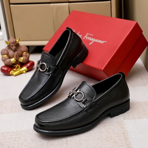 Cheap Salvatore Ferragamo Leather Shoes For Men #1156754 Replica Wholesale [$85.00 USD] [ITEM#1156754] on Replica Salvatore Ferragamo Leather Shoes