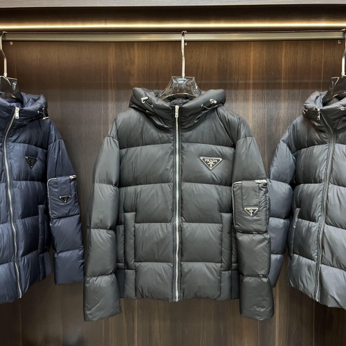 Cheap Prada Down Feather Coat Long Sleeved For Men #1157793 Replica Wholesale [$140.00 USD] [ITEM#1157793] on Replica Prada Down Feather Coat