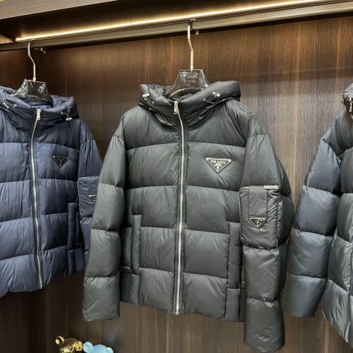 Cheap Prada Down Feather Coat Long Sleeved For Men #1157793 Replica Wholesale [$140.00 USD] [ITEM#1157793] on Replica Prada Down Feather Coat