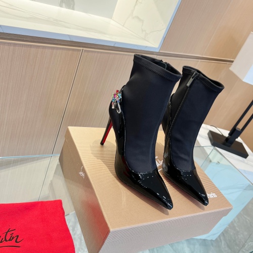 Cheap Christian Louboutin Boots For Women #1157810 Replica Wholesale [$125.00 USD] [ITEM#1157810] on Replica Christian Louboutin Boots