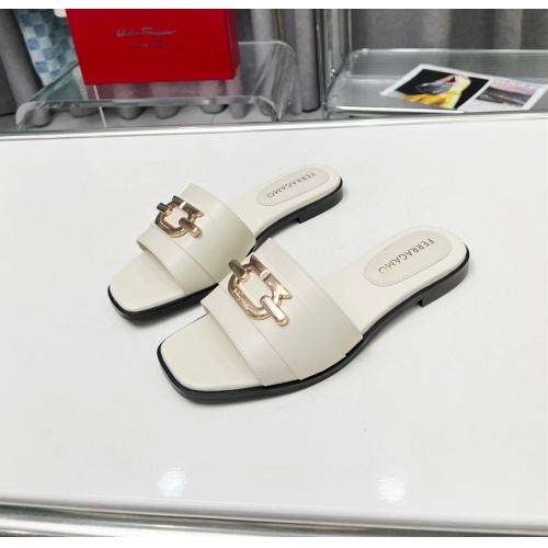 Cheap Salvatore Ferragamo Slippers For Women #1157916 Replica Wholesale [$82.00 USD] [ITEM#1157916] on Replica Salvatore Ferragamo Slippers