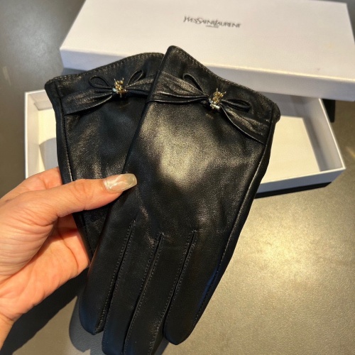 Cheap Yves Saint Laurent Gloves For Women #1158048 Replica Wholesale [$48.00 USD] [ITEM#1158048] on Replica Yves Saint Laurent Gloves