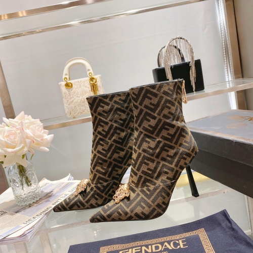 Cheap Versace Boots For Women #1158235 Replica Wholesale [$130.00 USD] [ITEM#1158235] on Replica Versace Boots