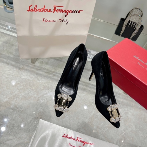 Cheap Salvatore Ferragamo High-Heeled Shoes For Women #1158257 Replica Wholesale [$100.00 USD] [ITEM#1158257] on Replica Salvatore Ferragamo High-Heeled Shoes
