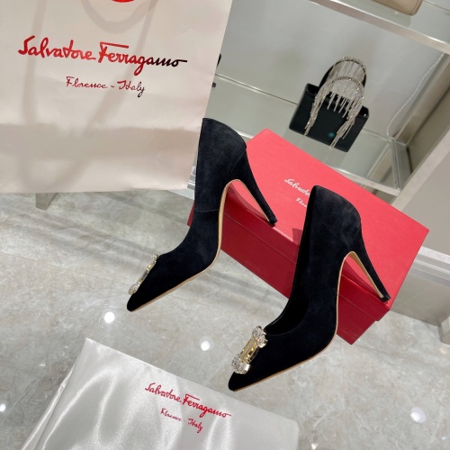 Cheap Salvatore Ferragamo High-Heeled Shoes For Women #1158257 Replica Wholesale [$100.00 USD] [ITEM#1158257] on Replica Salvatore Ferragamo High-Heeled Shoes