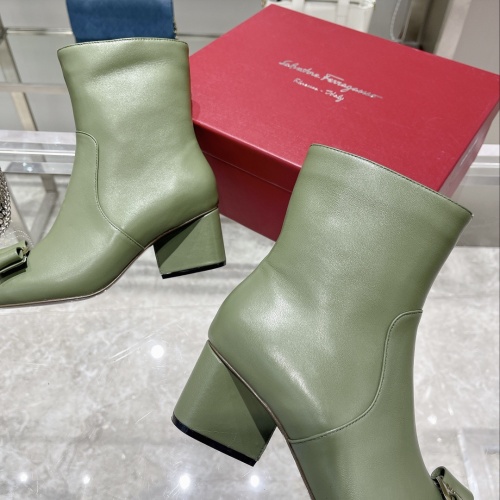 Cheap Salvatore Ferragamo Boots For Women #1158262 Replica Wholesale [$130.00 USD] [ITEM#1158262] on Replica Salvatore Ferragamo Boots