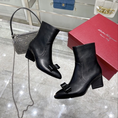 Cheap Salvatore Ferragamo Boots For Women #1158264 Replica Wholesale [$130.00 USD] [ITEM#1158264] on Replica Salvatore Ferragamo Boots