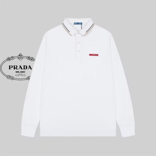 Cheap Prada T-Shirts Long Sleeved For Men #1159706 Replica Wholesale [$56.00 USD] [ITEM#1159706] on Replica Prada T-Shirts