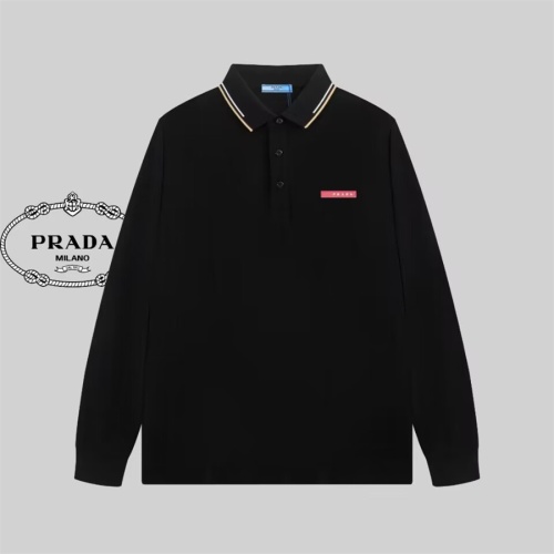 Cheap Prada T-Shirts Long Sleeved For Men #1159708 Replica Wholesale [$56.00 USD] [ITEM#1159708] on Replica Prada T-Shirts