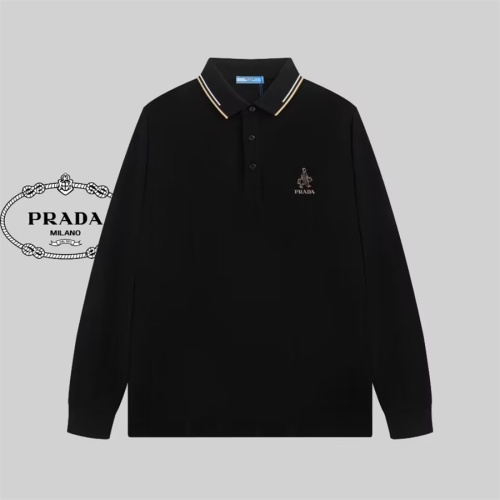 Cheap Prada T-Shirts Long Sleeved For Men #1159711 Replica Wholesale [$56.00 USD] [ITEM#1159711] on Replica Prada T-Shirts
