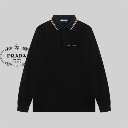 Cheap Prada T-Shirts Long Sleeved For Men #1159718 Replica Wholesale [$56.00 USD] [ITEM#1159718] on Replica Prada T-Shirts