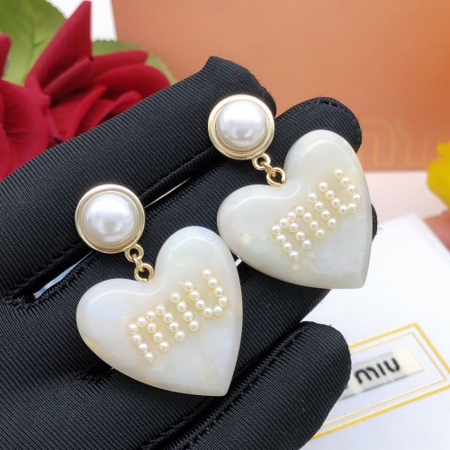 Cheap MIU MIU Earrings For Women #1160757 Replica Wholesale [$29.00 USD] [ITEM#1160757] on Replica MIU MIU Earrings