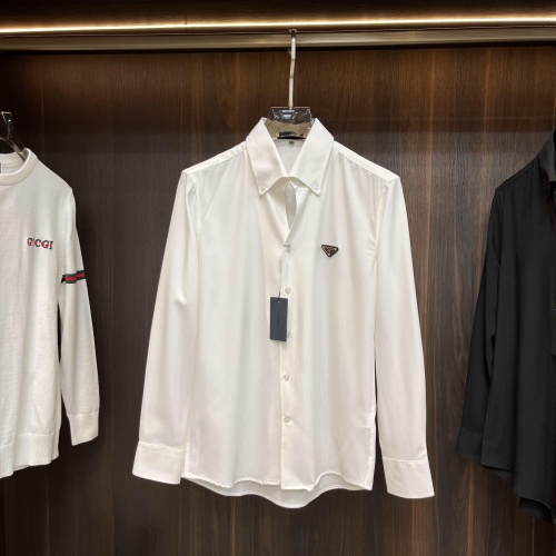 Cheap Prada Shirts Long Sleeved For Men #1161825 Replica Wholesale [$88.00 USD] [ITEM#1161825] on Replica Prada Shirts