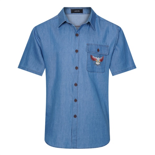 Cheap Amiri Shirts Short Sleeved For Unisex #1162465 Replica Wholesale [$42.00 USD] [ITEM#1162465] on Replica Amiri Shirts