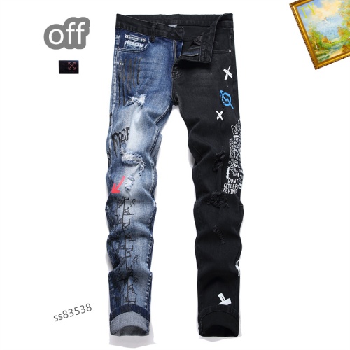 Cheap Off-White Jeans For Men #1163013 Replica Wholesale [$48.00 USD] [ITEM#1163013] on Replica Off-White Jeans