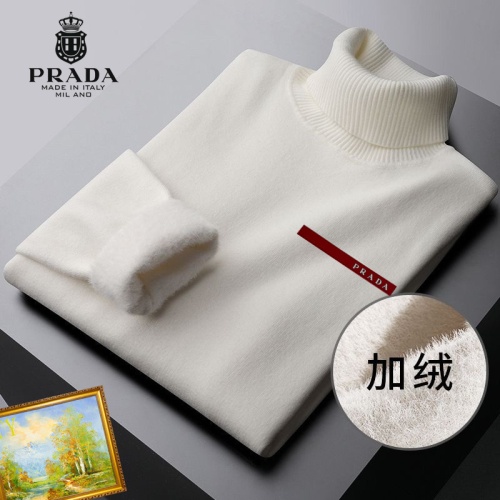 Cheap Prada Sweater Long Sleeved For Men #1163175 Replica Wholesale [$48.00 USD] [ITEM#1163175] on Replica Prada Sweater