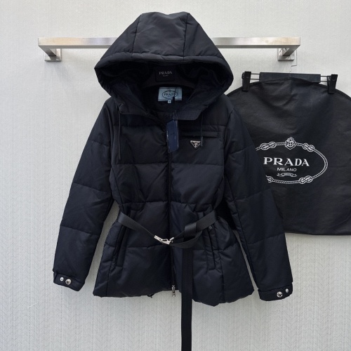Cheap Prada Down Feather Coat Long Sleeved For Women #1163336 Replica Wholesale [$128.00 USD] [ITEM#1163336] on Replica Prada Down Feather Coat