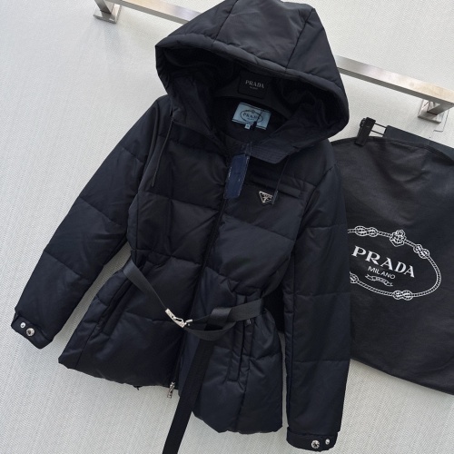 Cheap Prada Down Feather Coat Long Sleeved For Women #1163336 Replica Wholesale [$128.00 USD] [ITEM#1163336] on Replica Prada Down Feather Coat