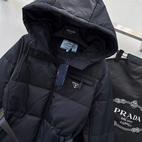 Cheap Prada Down Feather Coat Long Sleeved For Women #1163336 Replica Wholesale [$128.00 USD] [ITEM#1163336] on Replica Prada Down Feather Coat