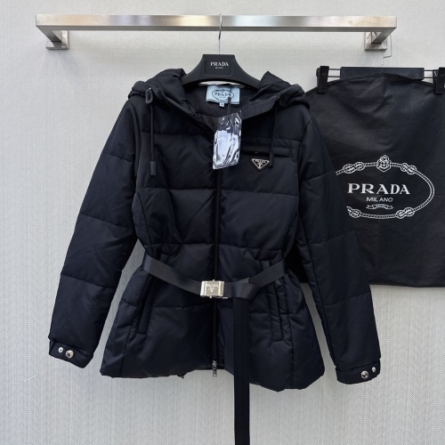 Cheap Prada Down Feather Coat Long Sleeved For Women #1163336 Replica Wholesale [$128.00 USD] [ITEM#1163336] on Replica Prada Down Feather Coat