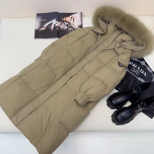 Cheap Prada Down Feather Coat Long Sleeved For Women #1163349 Replica Wholesale [$160.00 USD] [ITEM#1163349] on Replica Prada Down Feather Coat