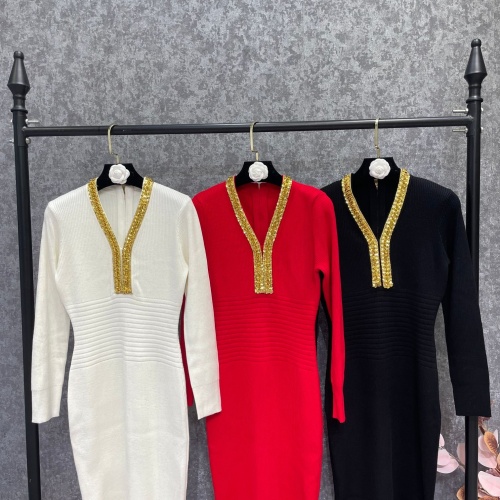 Cheap Balmain Dresses Long Sleeved For Women #1163448 Replica Wholesale [$125.00 USD] [ITEM#1163448] on Replica Balmain Dresses