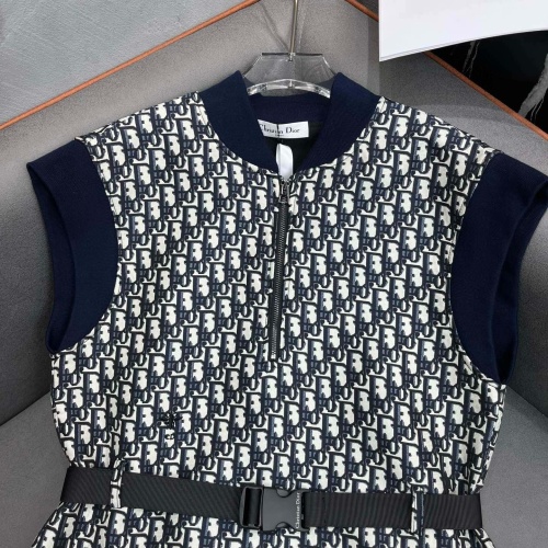 Cheap Christian Dior Dresses Sleeveless For Women #1163462 Replica Wholesale [$96.00 USD] [ITEM#1163462] on Replica Christian Dior Dresses