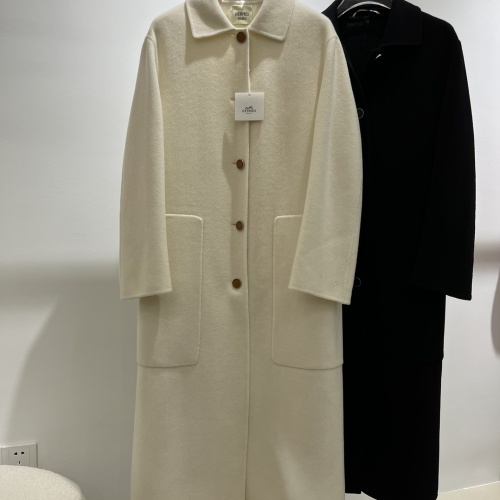 Cheap Hermes Coat Long Sleeved For Women #1163601 Replica Wholesale [$393.39 USD] [ITEM#1163601] on Replica Hermes Coat