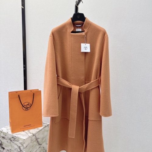 Cheap Hermes Coat Long Sleeved For Women #1163604 Replica Wholesale [$459.50 USD] [ITEM#1163604] on Replica Hermes Coat