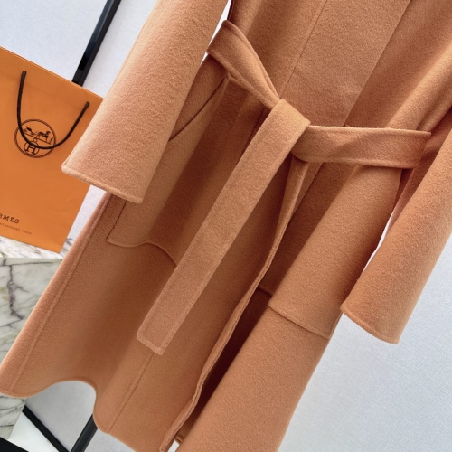 Cheap Hermes Coat Long Sleeved For Women #1163604 Replica Wholesale [$459.50 USD] [ITEM#1163604] on Replica Hermes Coat