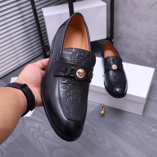 Cheap Versace Leather Shoes For Men #1163662 Replica Wholesale [$82.00 USD] [ITEM#1163662] on Replica Versace Leather Shoes