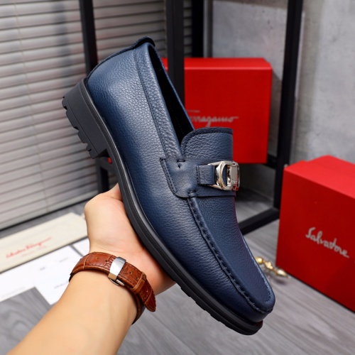Cheap Salvatore Ferragamo Leather Shoes For Men #1163725 Replica Wholesale [$85.00 USD] [ITEM#1163725] on Replica Salvatore Ferragamo Leather Shoes