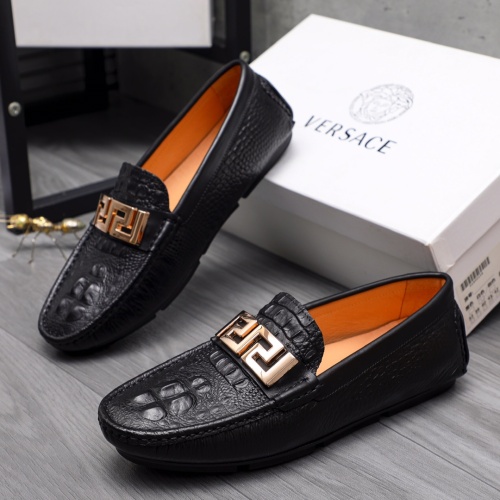 Cheap Versace Leather Shoes For Men #1163756 Replica Wholesale [$68.00 USD] [ITEM#1163756] on Replica Versace Leather Shoes