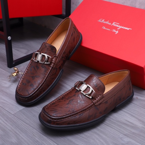 Cheap Salvatore Ferragamo Leather Shoes For Men #1163898 Replica Wholesale [$92.00 USD] [ITEM#1163898] on Replica Salvatore Ferragamo Leather Shoes