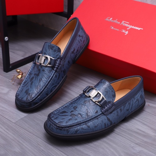 Cheap Salvatore Ferragamo Leather Shoes For Men #1163899 Replica Wholesale [$92.00 USD] [ITEM#1163899] on Replica Salvatore Ferragamo Leather Shoes