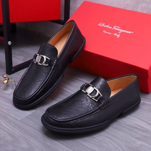 Cheap Salvatore Ferragamo Leather Shoes For Men #1163901 Replica Wholesale [$92.00 USD] [ITEM#1163901] on Replica Salvatore Ferragamo Leather Shoes