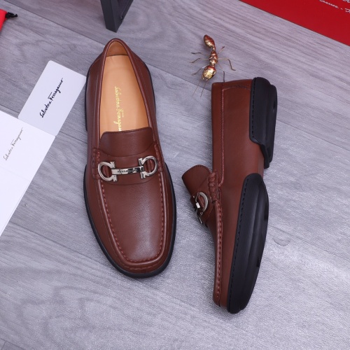 Cheap Salvatore Ferragamo Leather Shoes For Men #1163902 Replica Wholesale [$92.00 USD] [ITEM#1163902] on Replica Salvatore Ferragamo Leather Shoes