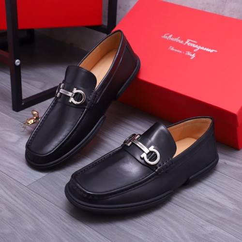 Cheap Salvatore Ferragamo Leather Shoes For Men #1163904 Replica Wholesale [$92.00 USD] [ITEM#1163904] on Replica Salvatore Ferragamo Leather Shoes