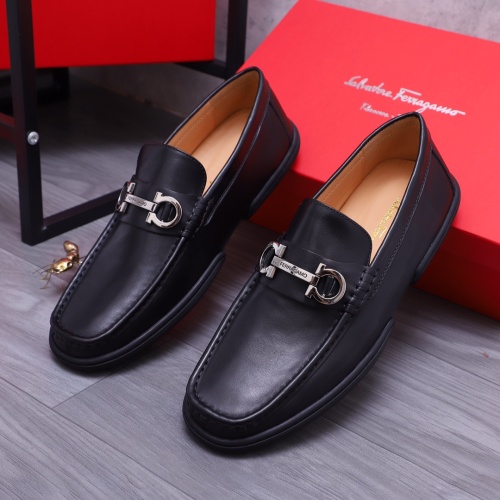 Cheap Salvatore Ferragamo Leather Shoes For Men #1163904 Replica Wholesale [$92.00 USD] [ITEM#1163904] on Replica Salvatore Ferragamo Leather Shoes
