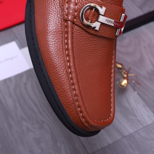 Cheap Salvatore Ferragamo Leather Shoes For Men #1163920 Replica Wholesale [$92.00 USD] [ITEM#1163920] on Replica Salvatore Ferragamo Leather Shoes